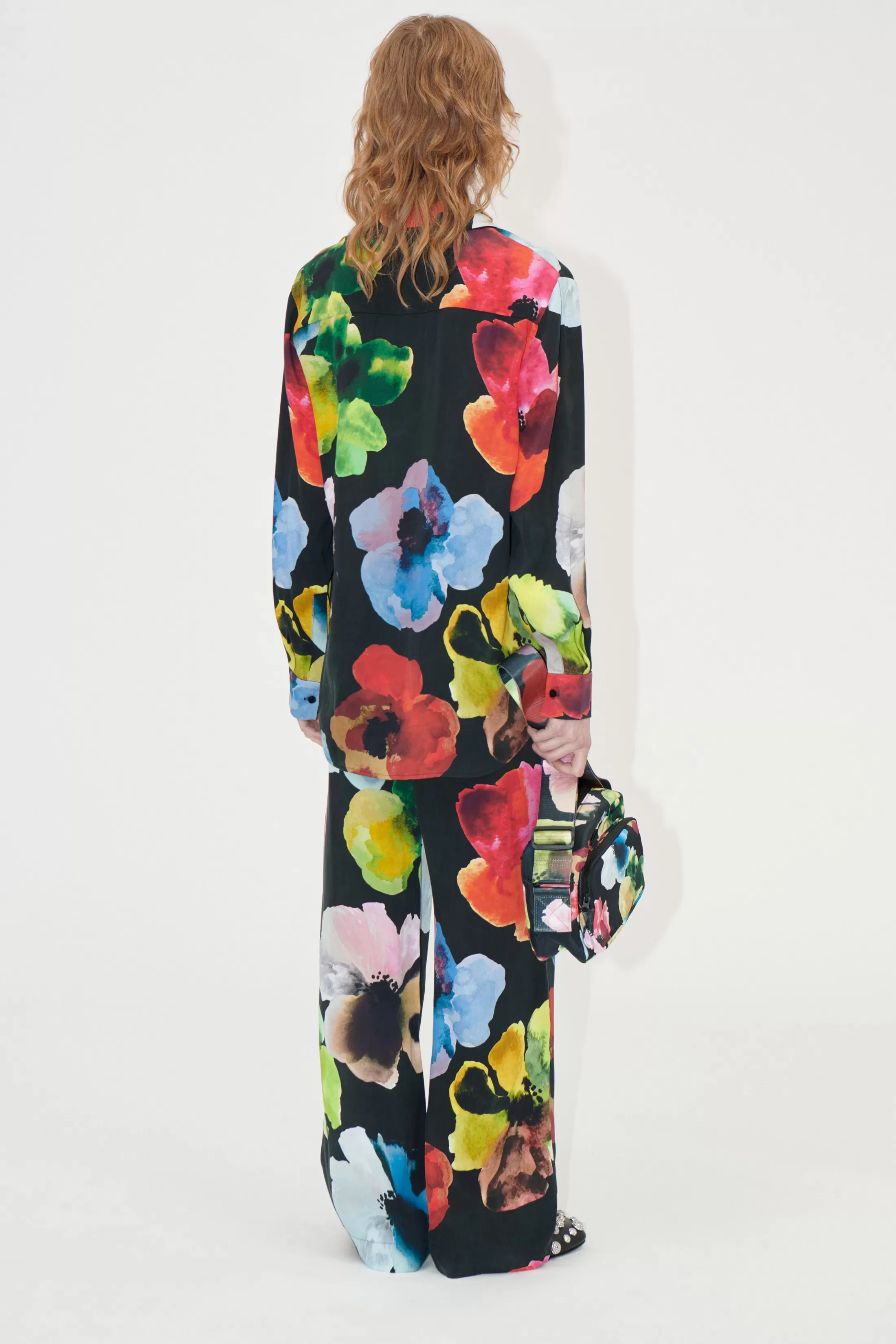 Outlet Elasticated Long Pants - Watercolor Bloom Bukser